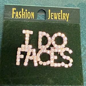 Fashion Crystal brooch I DO FACES makeup artist NEW